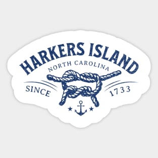 Harkers Island, NC Beach Knot Summer Vacation Sticker